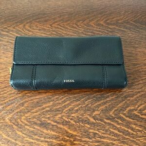 Fossil Black Leather Women's Wallet